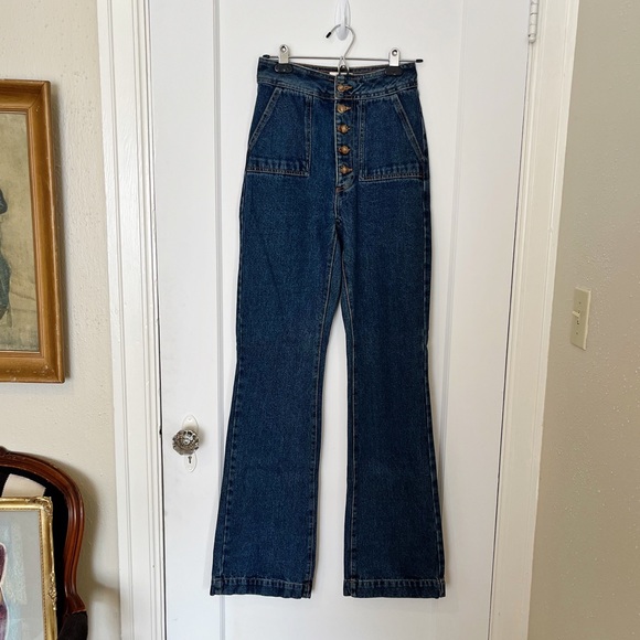 NWOT Sezane Tommy Denim Blue Jeans 34/2 - Picture 8 of 9